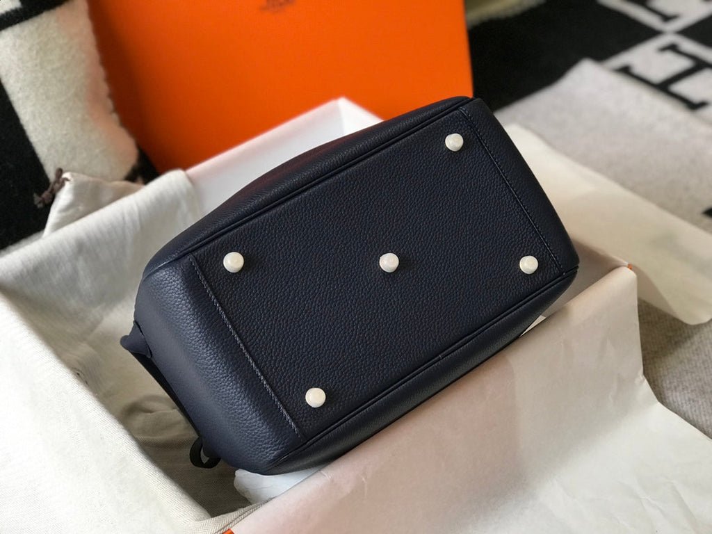 Lindy Hermès 30 Bag Togo Leather H305102 Navy