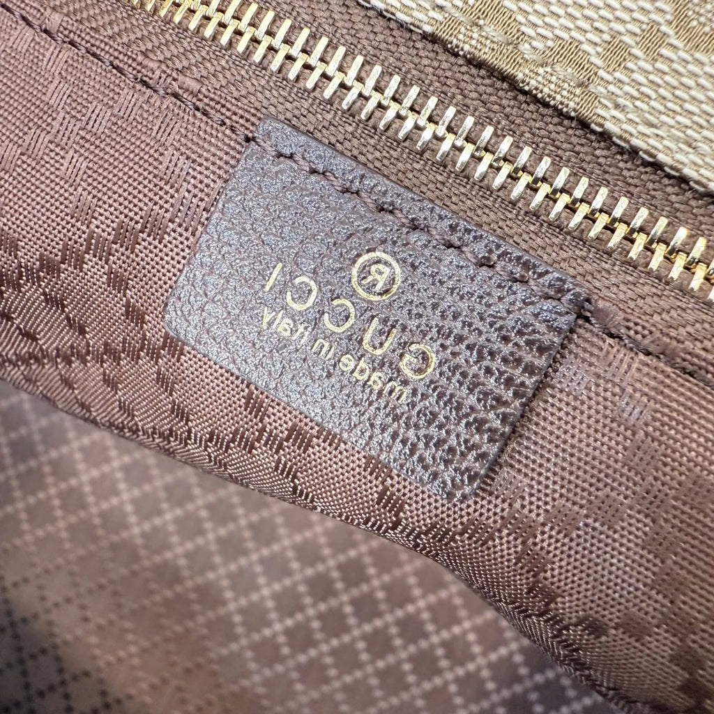 Gucci Londra large tote bag, 875056 dark brown GG canvas