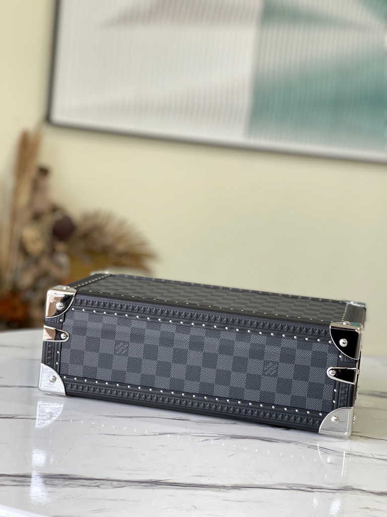 Louis Vuitton 8 watch case Damier Graphite Canvas N48194 - Default Title - View 8