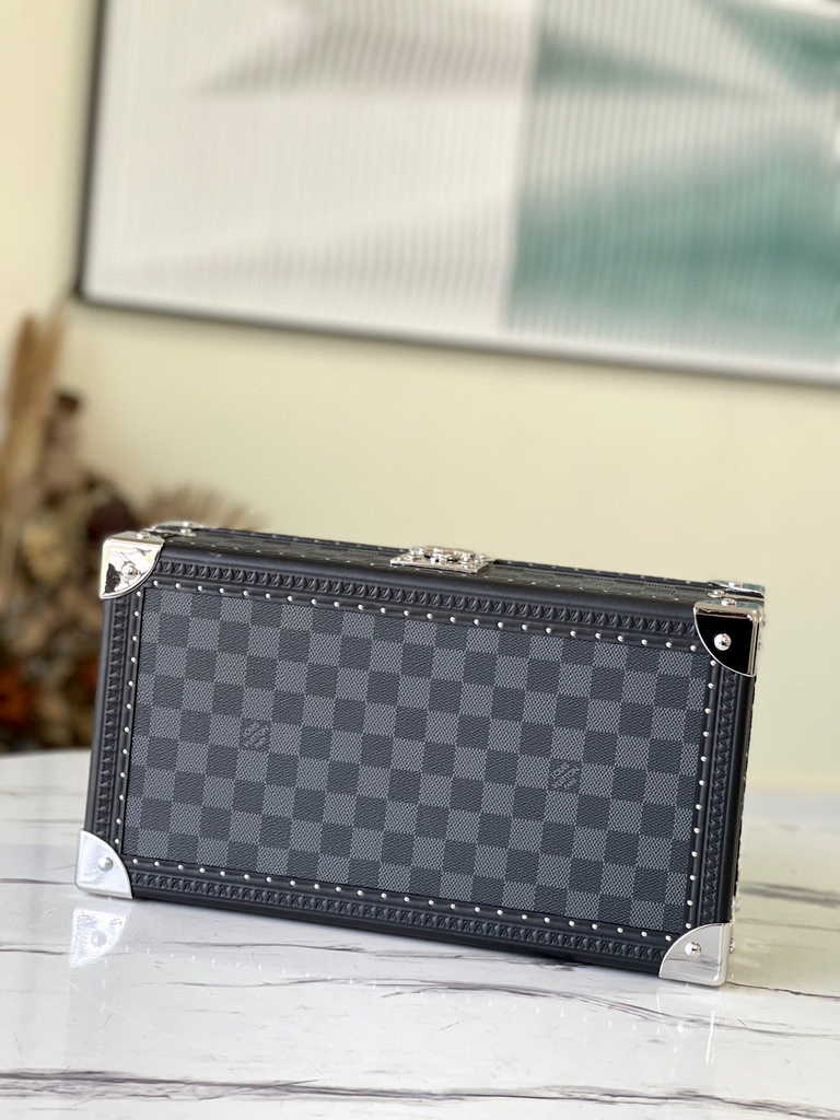 Louis Vuitton 8 watch case Damier Graphite Canvas N48194 - Default Title - View 9