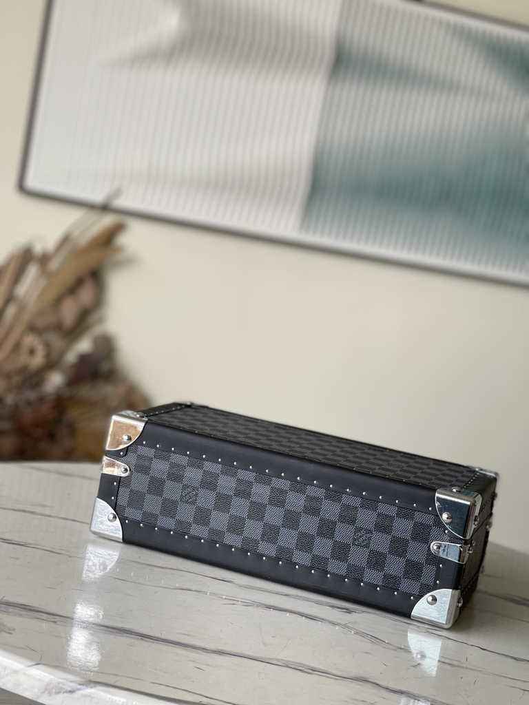 Louis Vuitton 8 watch case Damier Graphite Canvas N48194 Yellow - Default Title - View 5