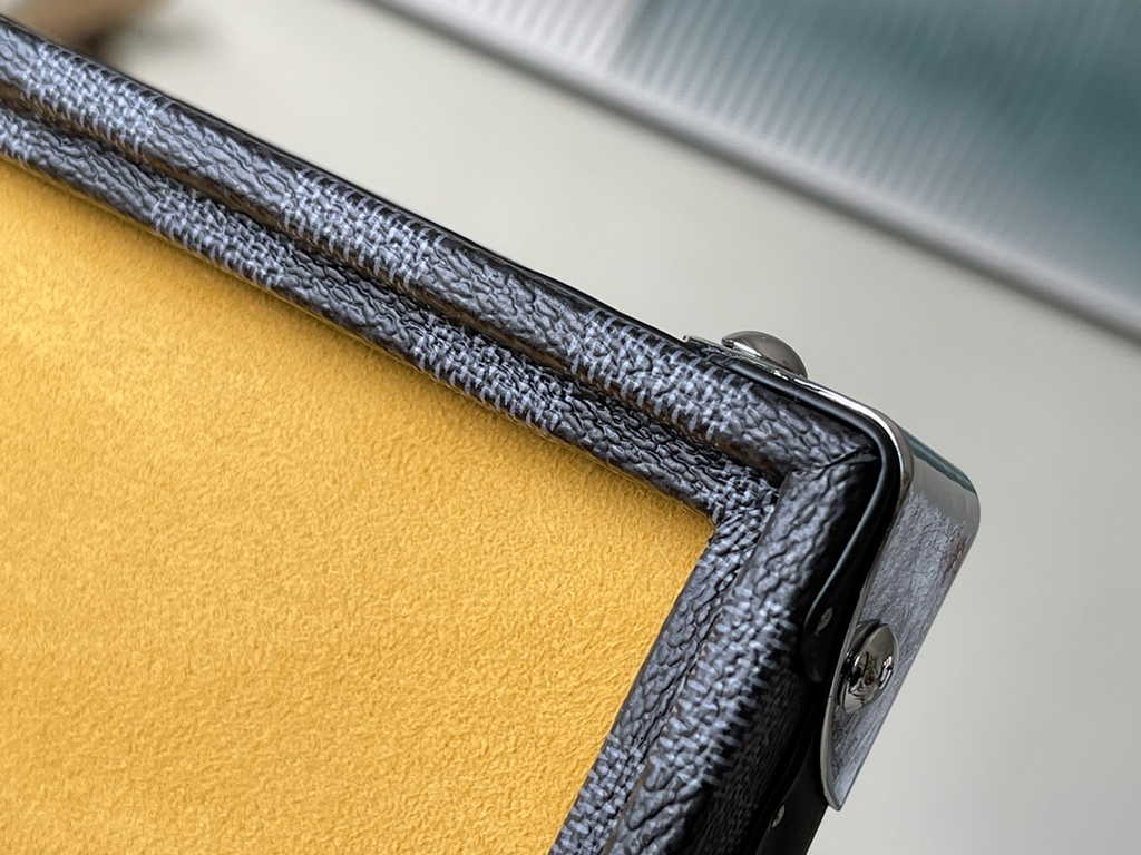 Louis Vuitton 8 watch case Damier Graphite Canvas N48194 Yellow - Default Title - View 9