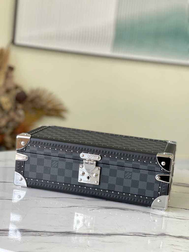 Louis Vuitton 8 watch case Damier Graphite Canvas N48226 - Default Title - View 3