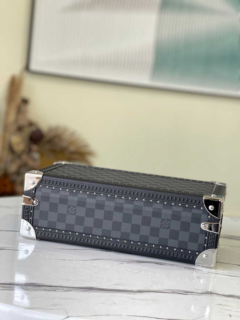 Louis Vuitton 8 watch case Damier Graphite Canvas N48226 - Default Title - View 8