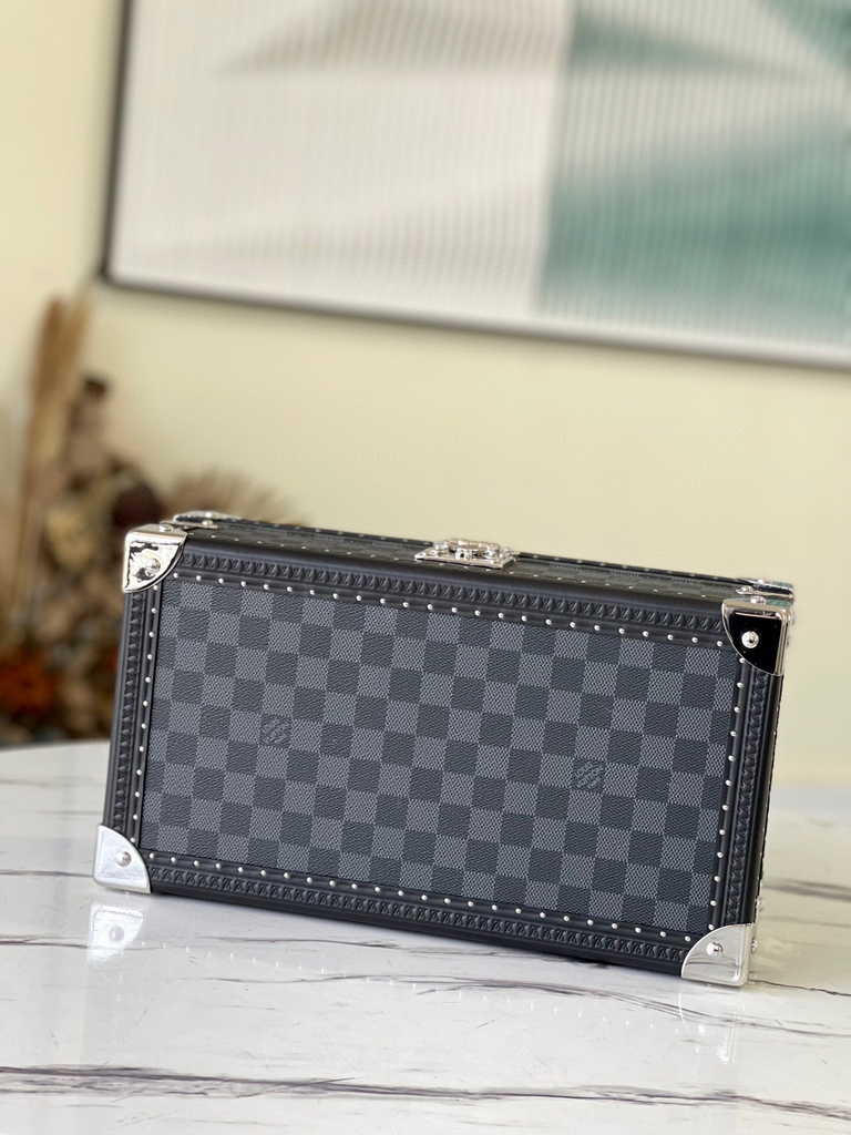 Louis Vuitton 8 watch case Damier Graphite Canvas N48226 - Default Title - View 9