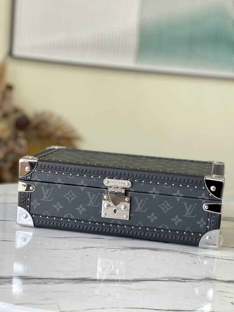 Louis Vuitton 8 watch case Monogram Canvas M20016 Black - Default Title - View 3