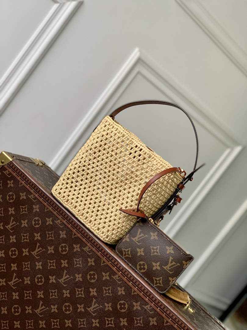 Louis Vuitton All In BB Bag M14217 Brown Raffia