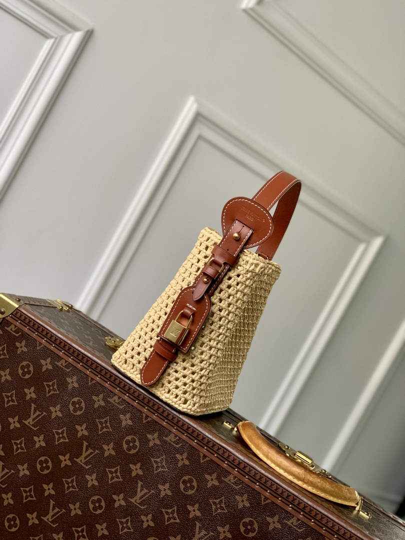 Louis Vuitton All In BB Bag M14217 Brown Raffia