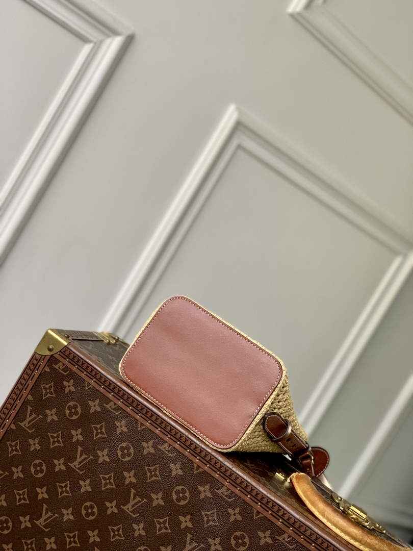 Louis Vuitton All In BB Shoulder Bag M14217 Brown Raffia
