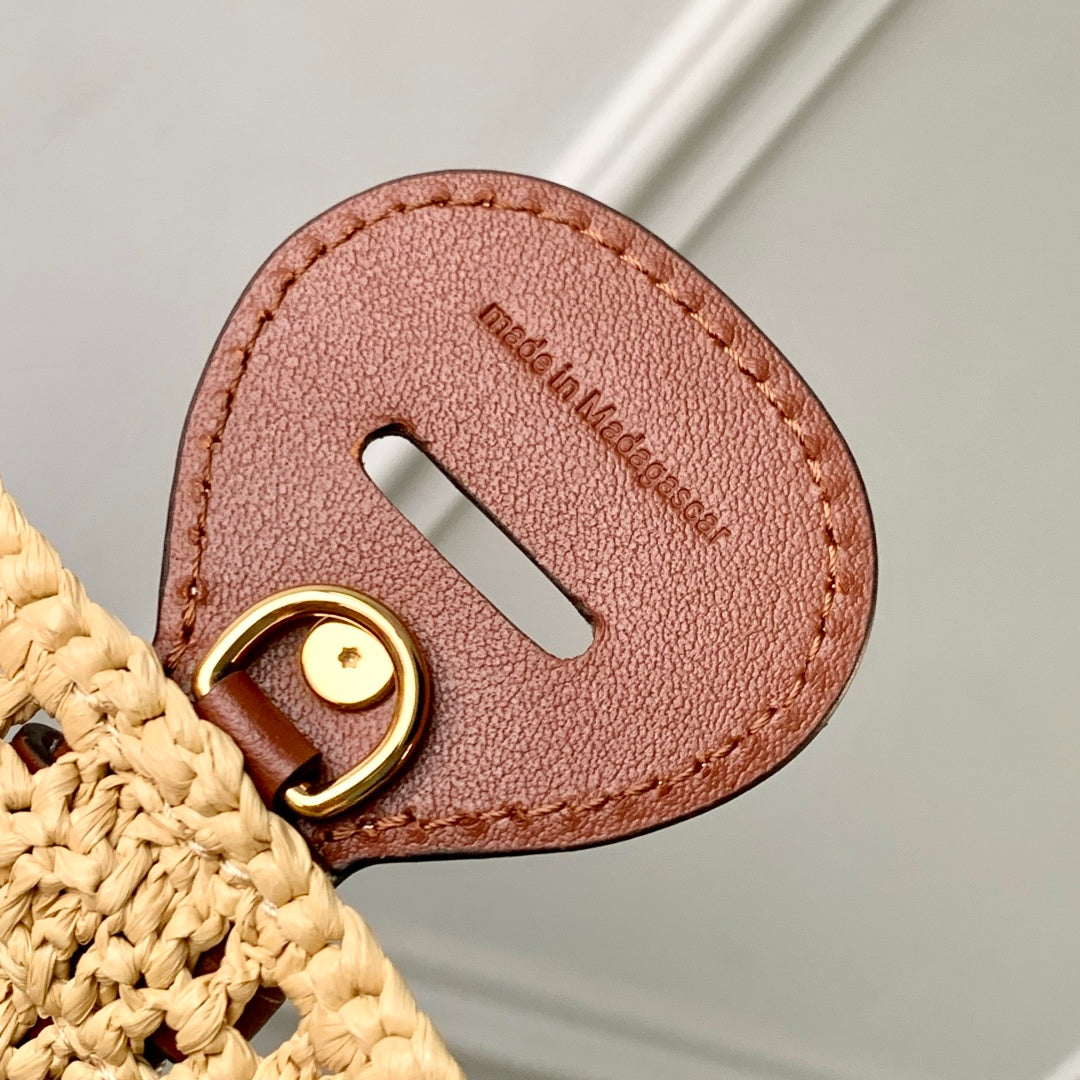 Louis Vuitton All In BB Shoulder Bag M14217 Brown Raffia