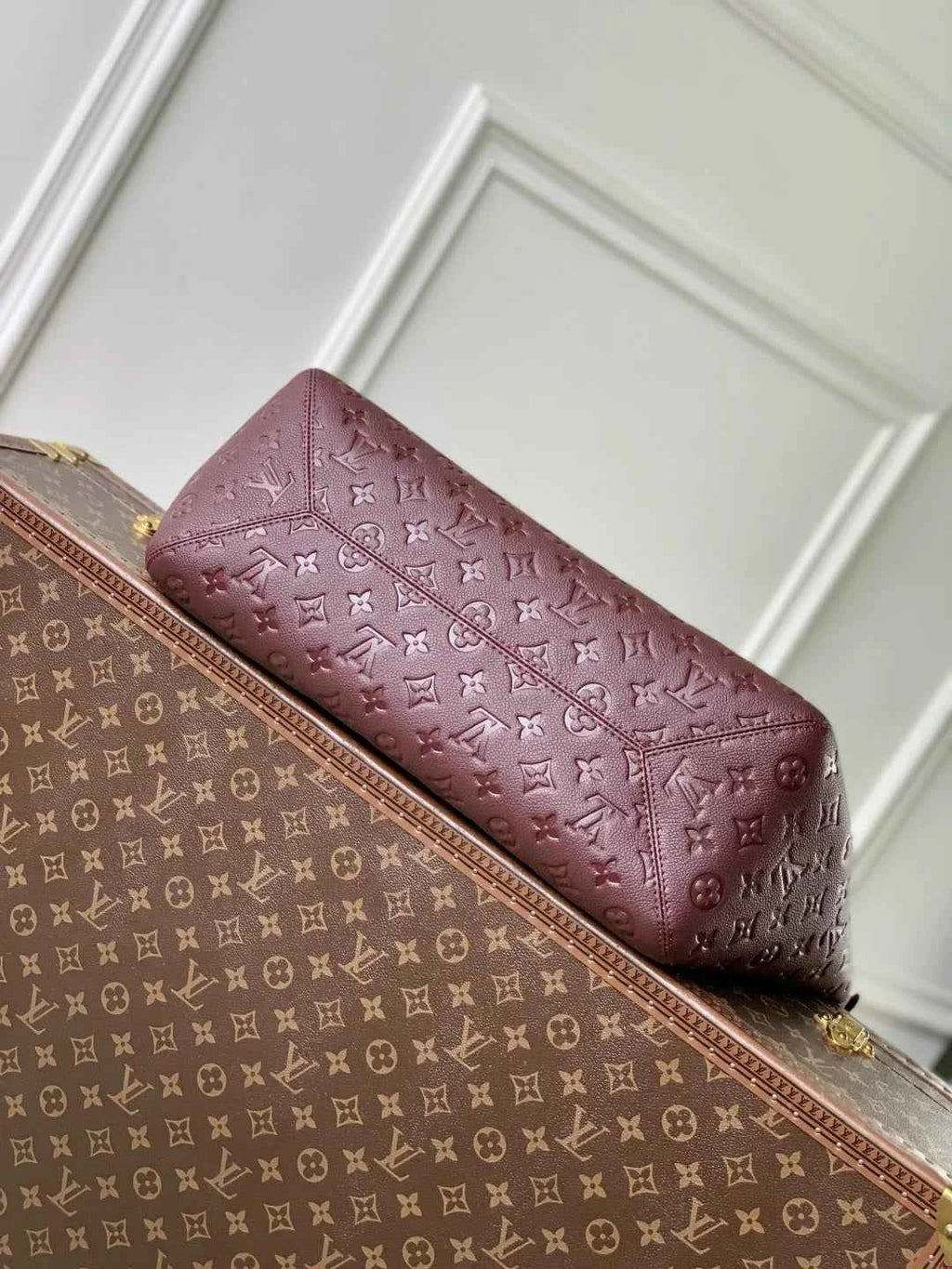 Louis Vuitton All In One MM Bag, M25888 Red Cowhide leather