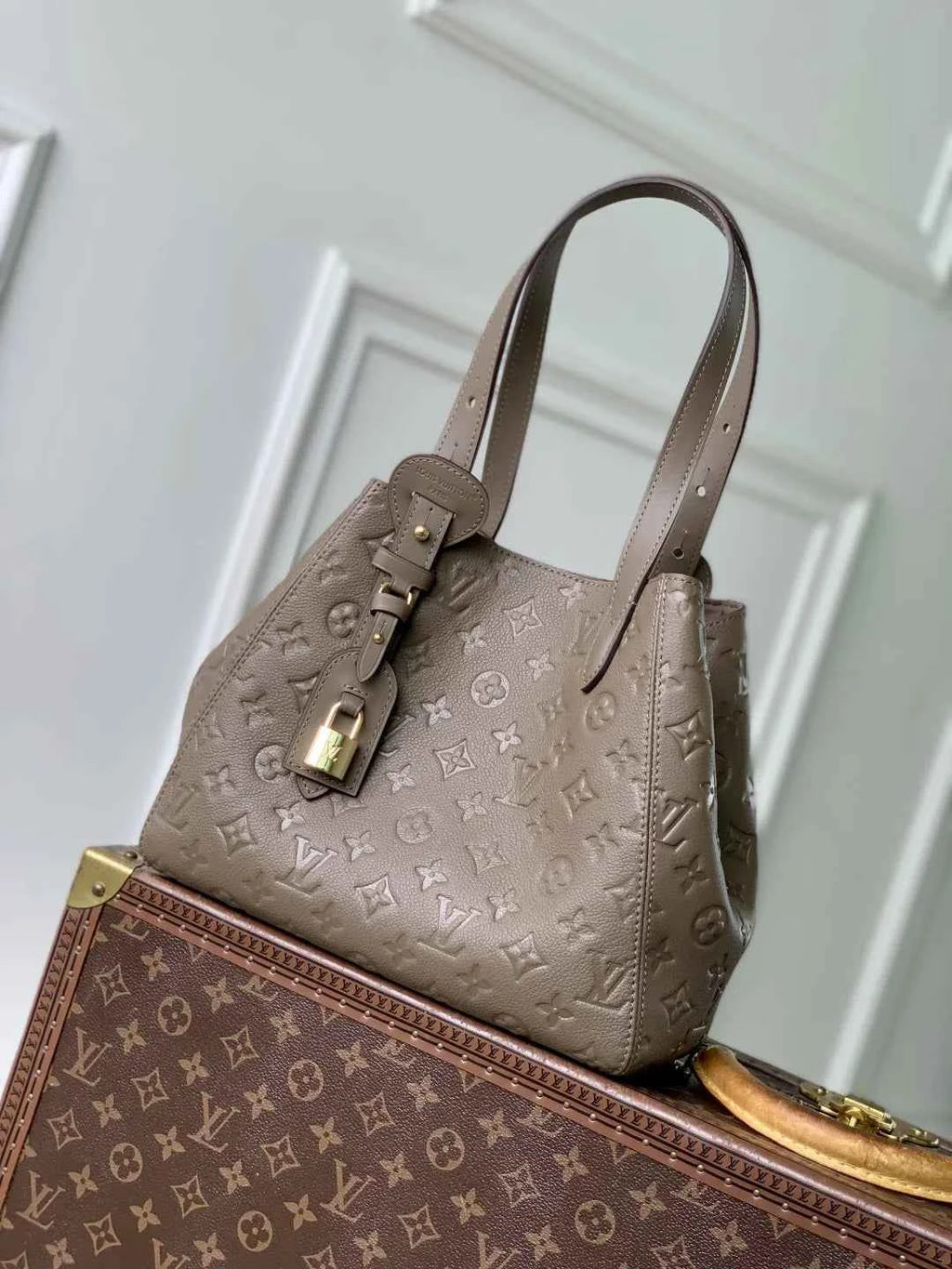 Louis Vuitton All In One PM Bag, M25890 Khaki Cowhide leather