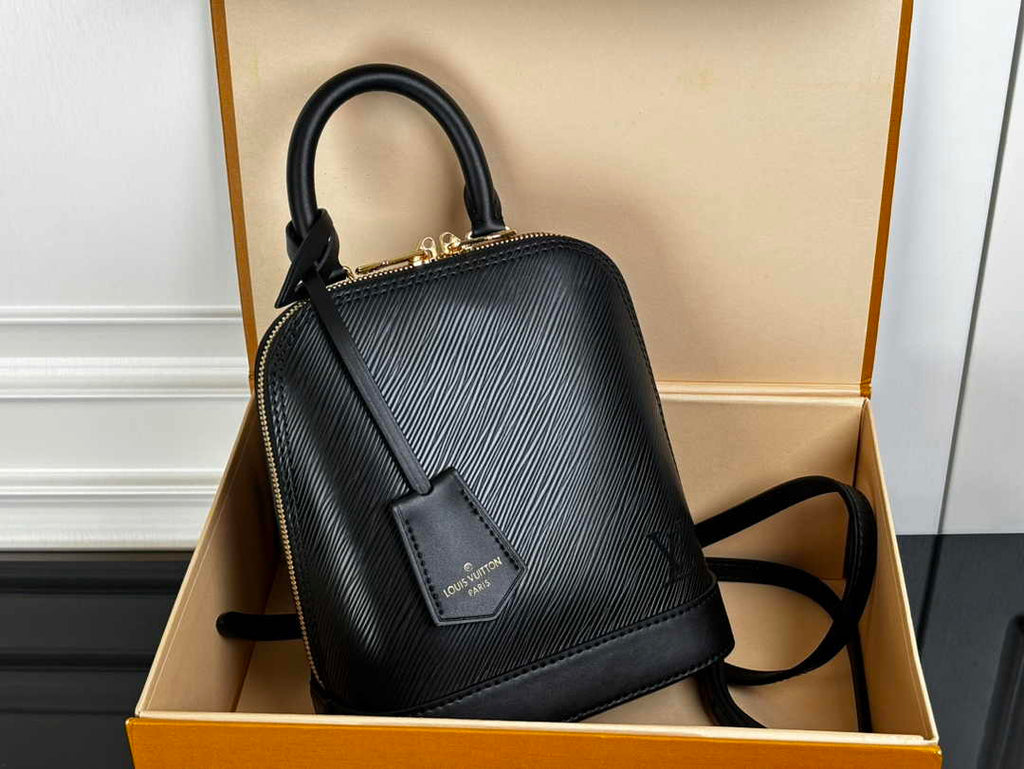 Louis Vuitton Alma Backpack M25103 Black Epi grained leather