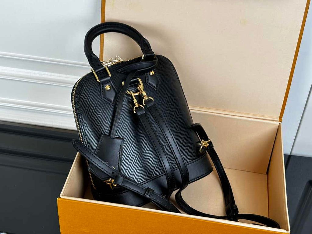 Louis Vuitton Alma Backpack M25103 Black Epi grained leather