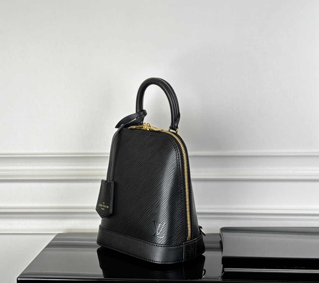 Louis Vuitton Alma Backpack M25103 Black Epi grained leather
