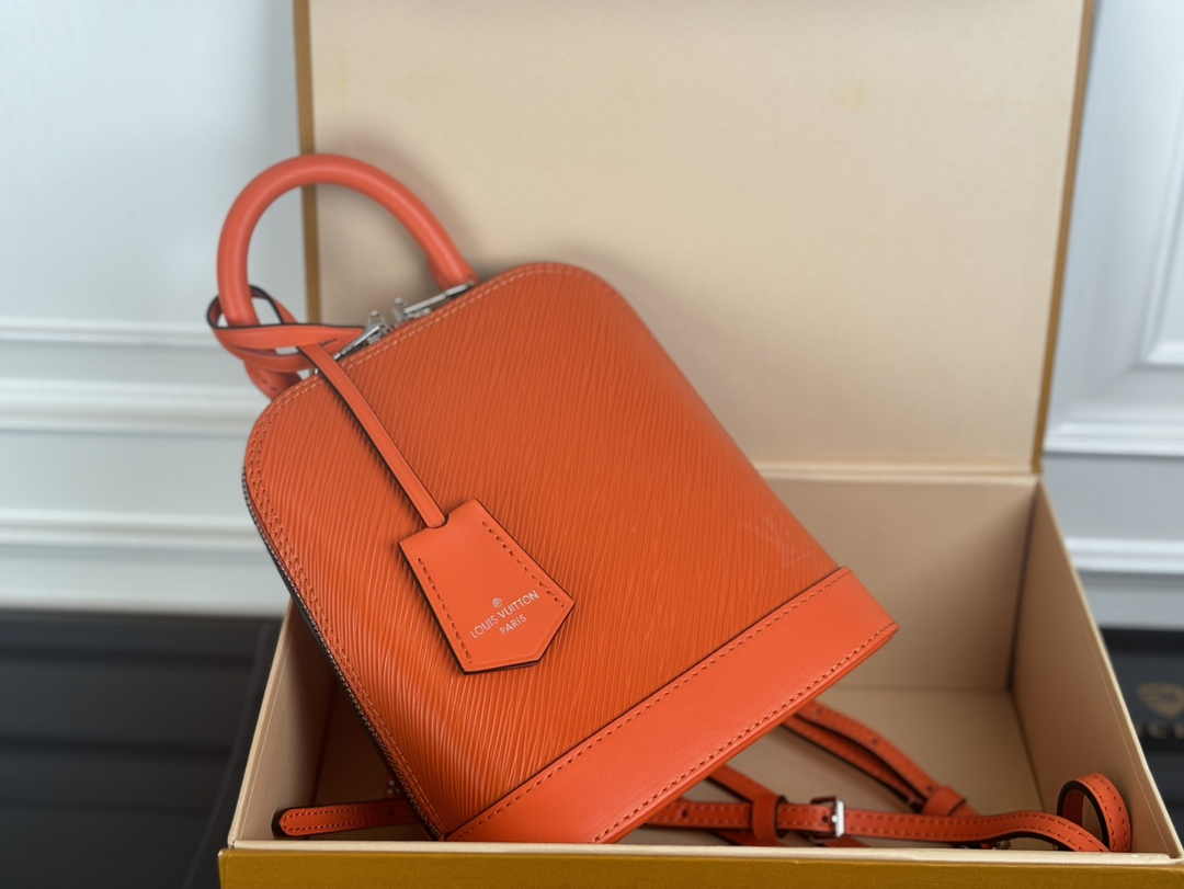 Louis Vuitton Alma Backpack M25104 Orange Epi grained leather