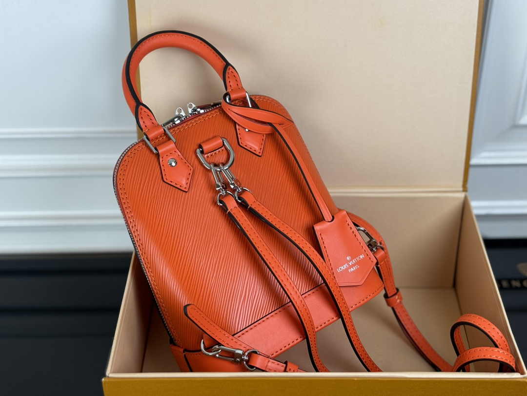 Louis Vuitton Alma Backpack M25104 Orange Epi grained leather