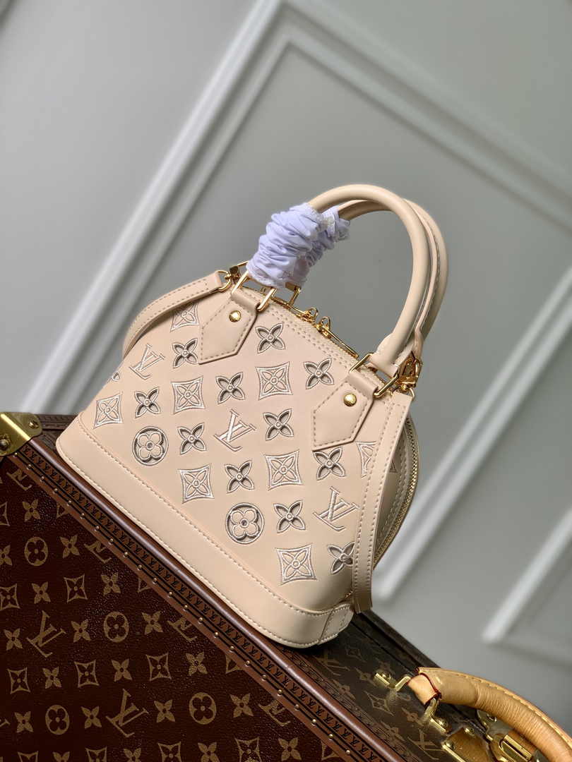 Louis Vuitton Alma BB Bag M22878 Beige Calfskin