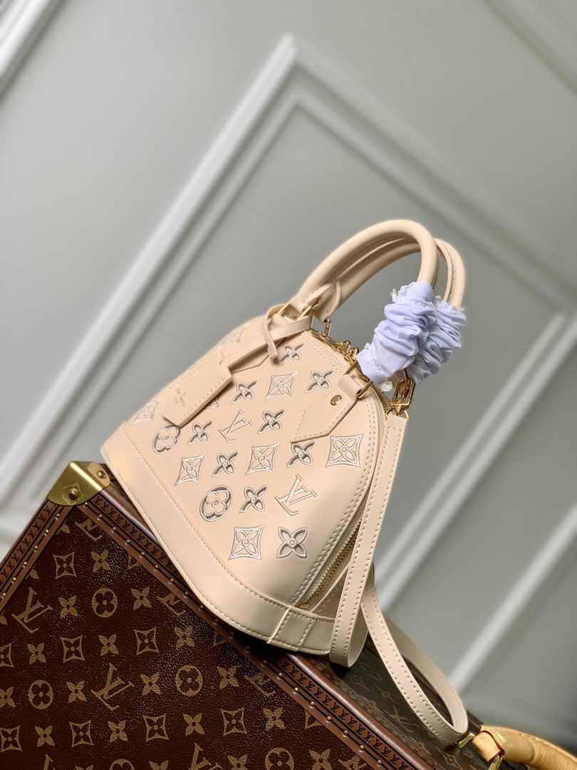 Louis Vuitton Alma BB Bag M22878 Beige Calfskin
