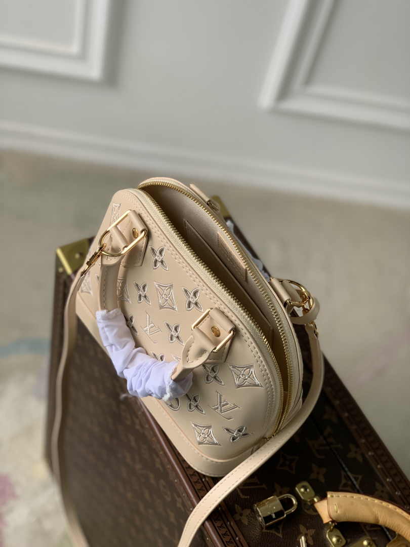 Louis Vuitton Alma BB Bag M22878 Beige Calfskin