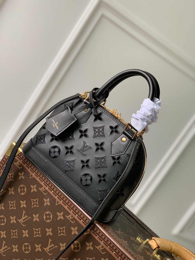 Louis Vuitton Alma BB Bag M22878 Black Calfskin