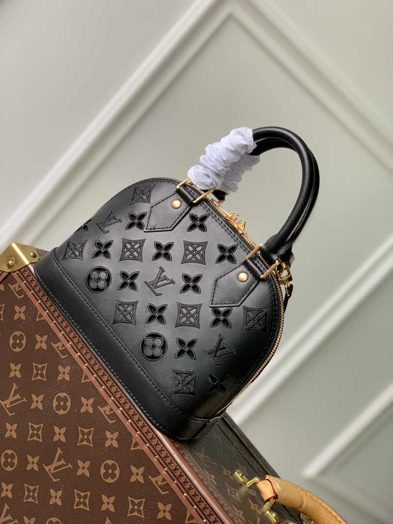 Louis Vuitton Alma BB Bag M22878 Black Calfskin