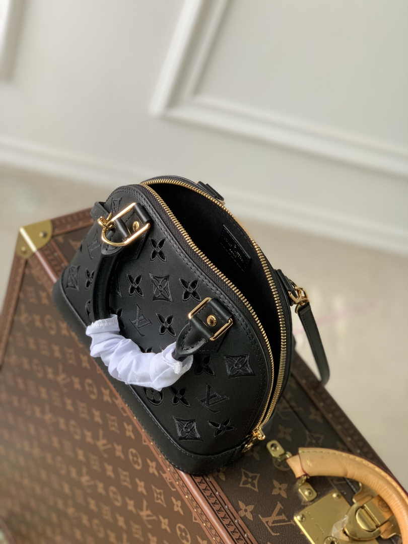 Louis Vuitton Alma BB Bag M22878 Black Calfskin