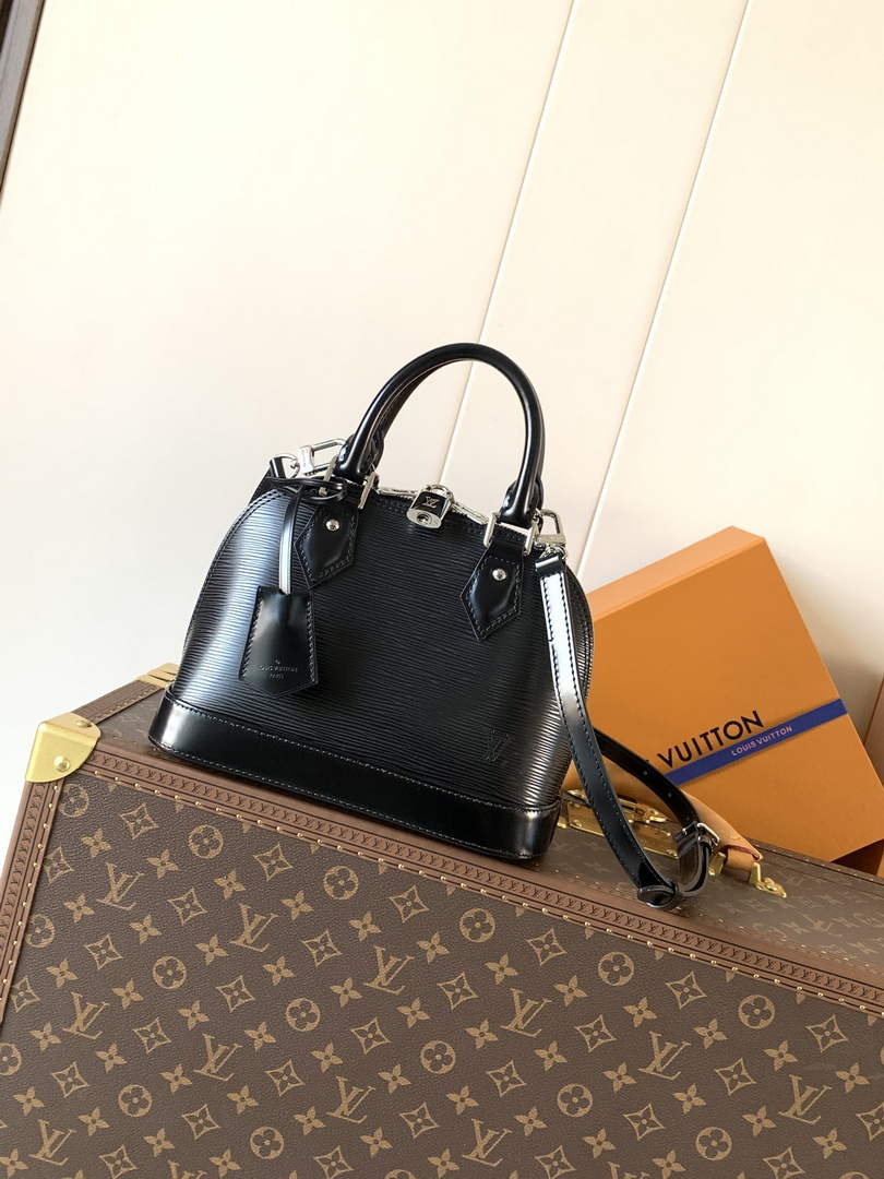 Louis Vuitton Alma BB M24645 Black Epi Leather Gold Hardware