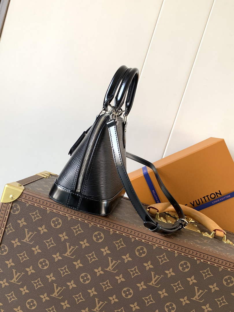 Louis Vuitton Alma BB M24645 Black Epi Leather Gold Hardware