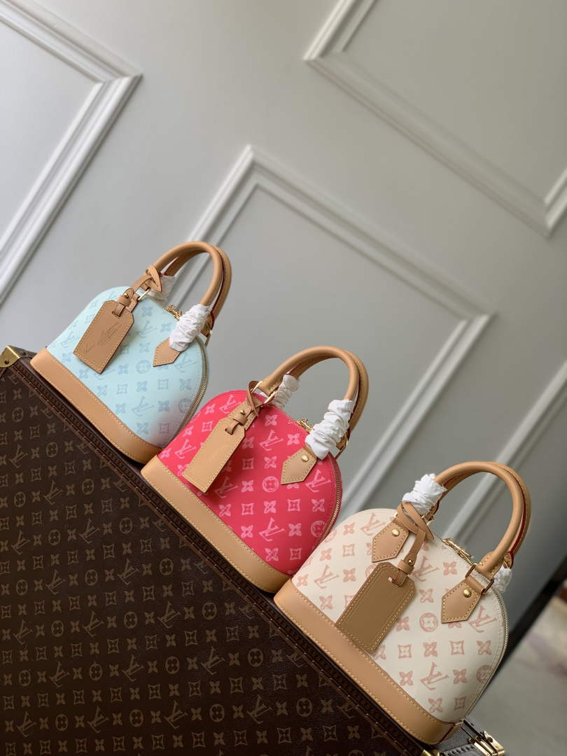 Louis Vuitton Alma BB M27525 Beige Coated canvas Gold Hardware
