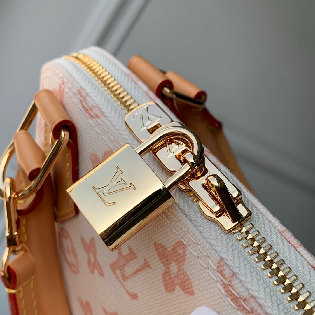 Louis Vuitton Alma BB M27525 Beige Coated canvas Gold Hardware