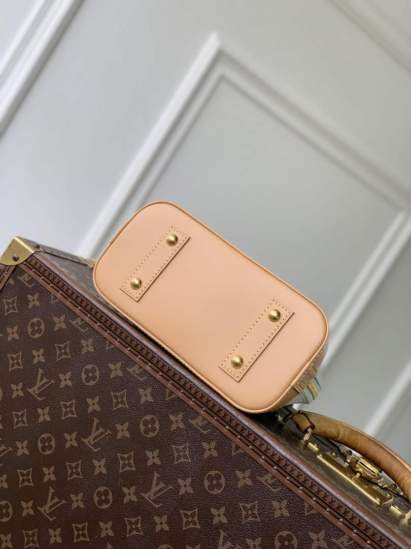 Louis Vuitton Alma BB M27526 Blue Coated canvas Gold Hardware