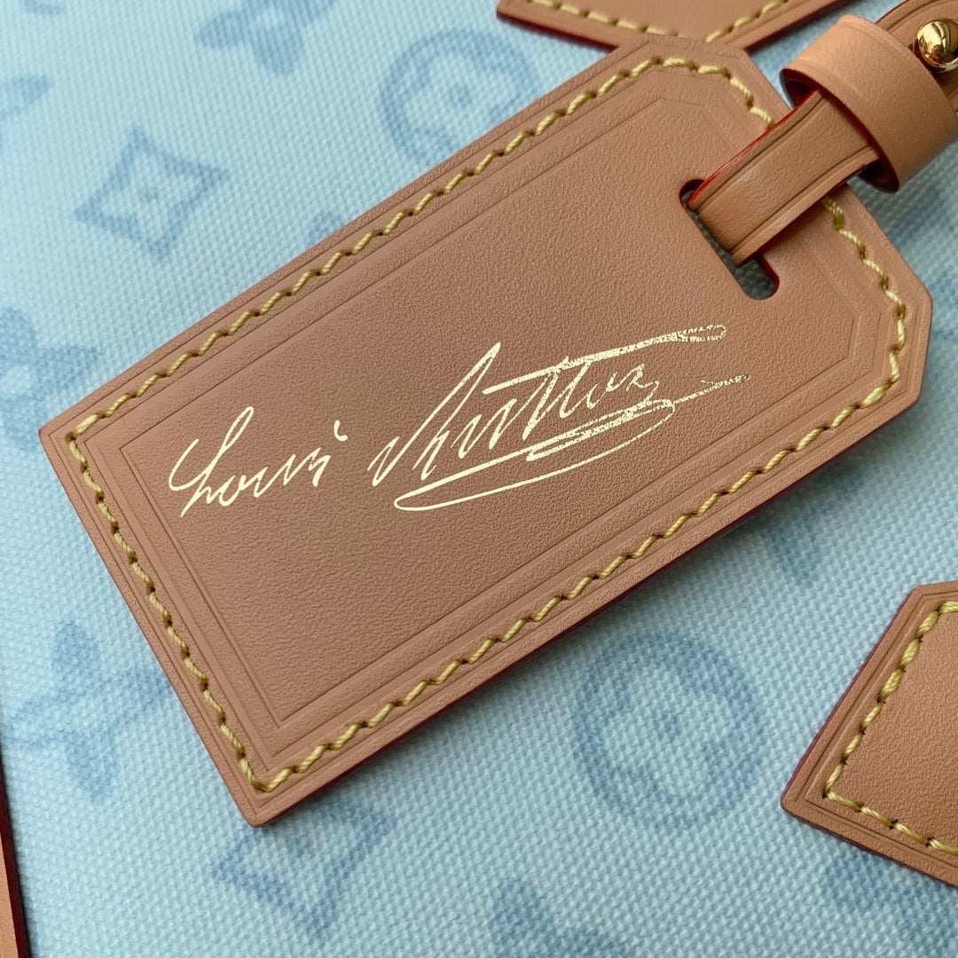Louis Vuitton Alma BB M27526 Blue Coated canvas Gold Hardware