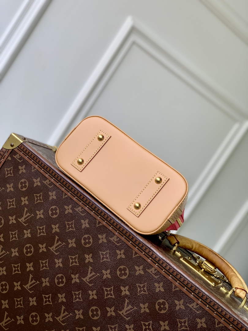 Louis Vuitton Alma BB M28272 Plum Coated canvas Gold Hardware