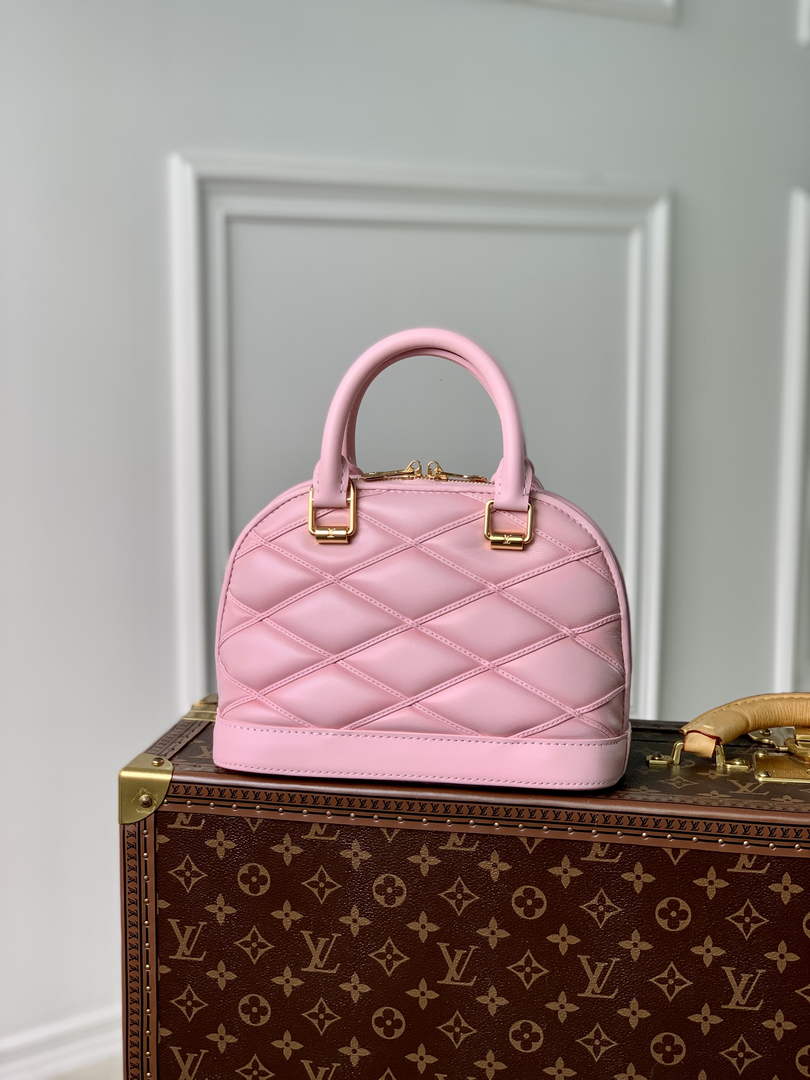 Louis Vuitton Alma BB M23666 Pink Lamb leather Gold Hardware