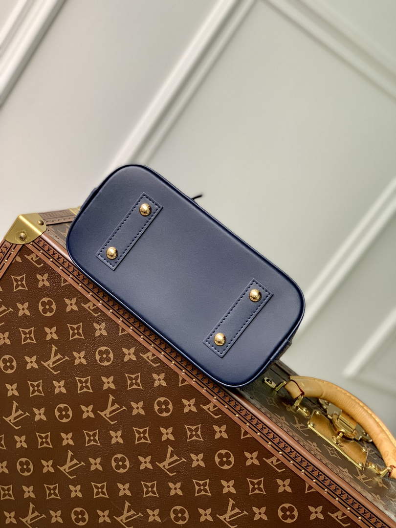 Louis Vuitton Alma BB M23666 Navy Blue Lamb leather Gold Hardware