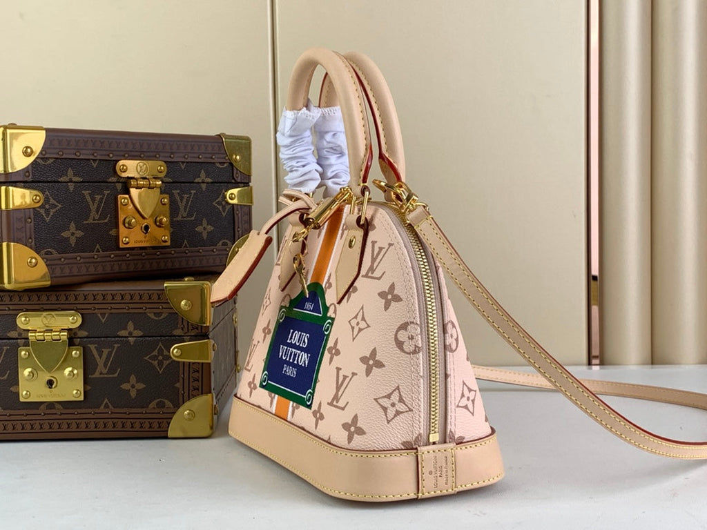 Louis Vuitton Alma BB Mini Top Handle Bag M23502 Beige Monopaname