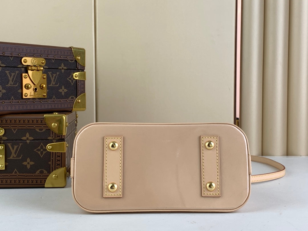 Louis Vuitton Alma BB Mini Top Handle Bag M23502 Beige Monopaname