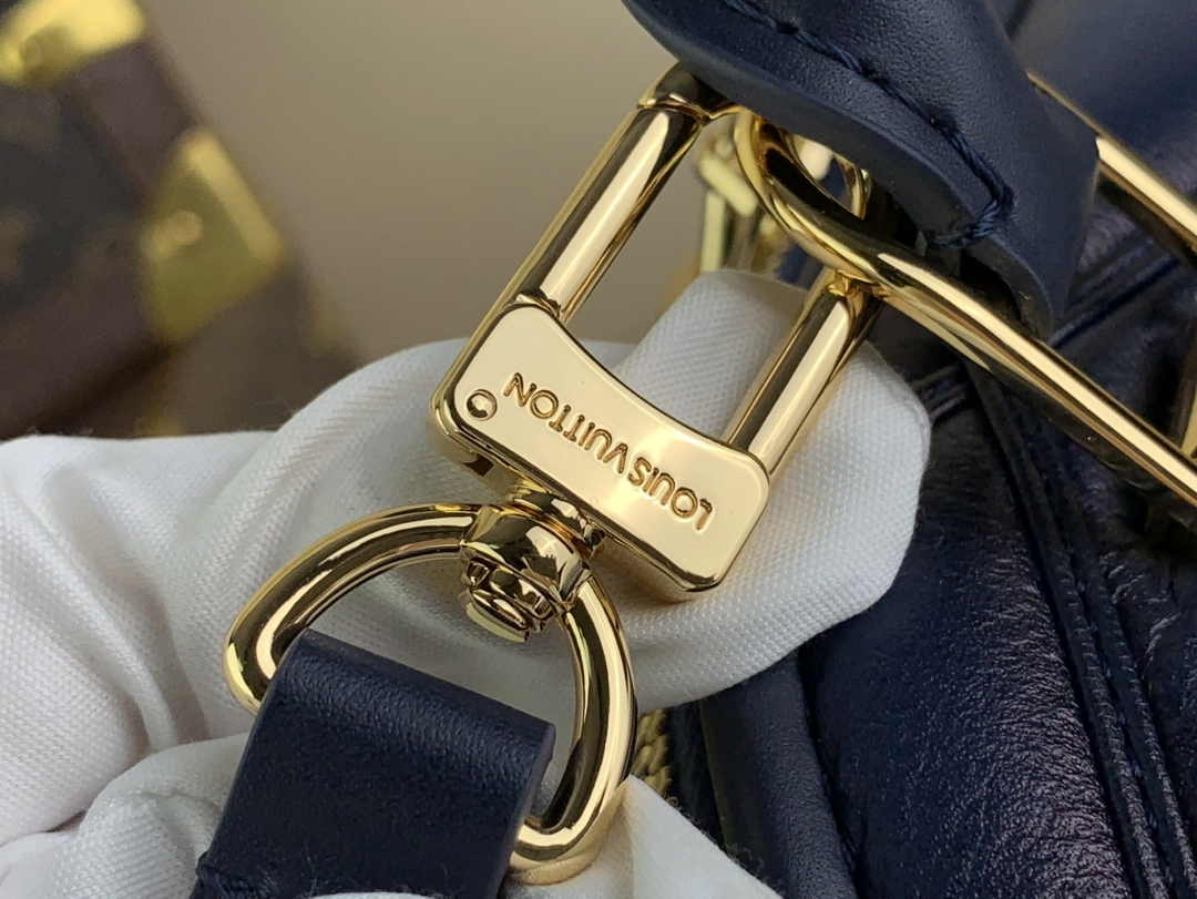 Louis Vuitton Alma BB Mini Top Handle Bag M23666 Navy Blue Lamb leather