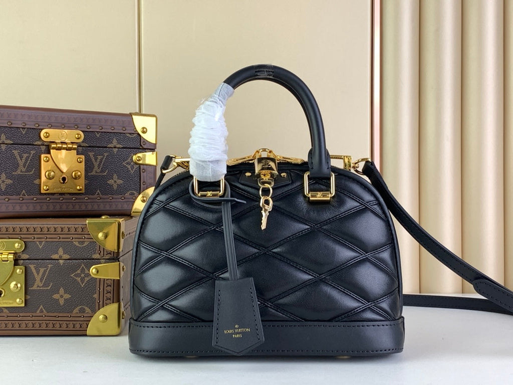 Louis Vuitton Alma BB Mini Top Handle Bag M23666 Black Lamb leather