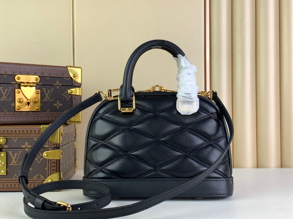Louis Vuitton Alma BB Mini Top Handle Bag M23666 Black Lamb leather