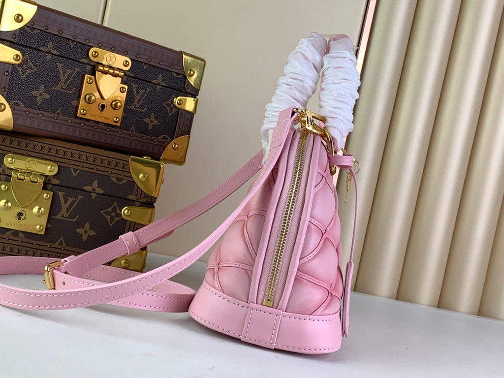 Louis Vuitton Alma BB Mini Top Handle Bag M24453 Rosabella Pink Lamb leather