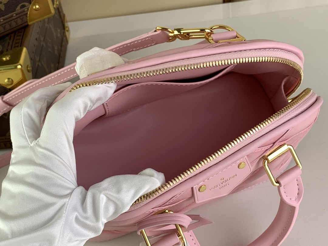 Louis Vuitton Alma BB Mini Top Handle Bag M24453 Rosabella Pink Lamb leather