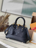 Louis Vuitton Alma BB Mini Top Handle Bag M44829 Black Leather