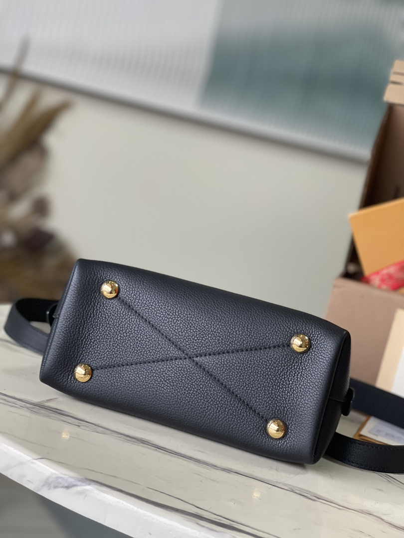 Louis Vuitton Alma BB Mini Top Handle Bag M44829 Black Leather