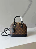 Louis Vuitton Alma BB Mini Top Handle Bag M53152 Monogram Black