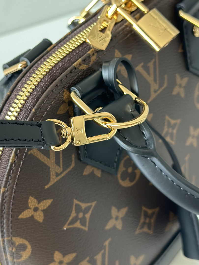 Louis Vuitton Alma BB Mini Top Handle Bag M53152 Monogram Black