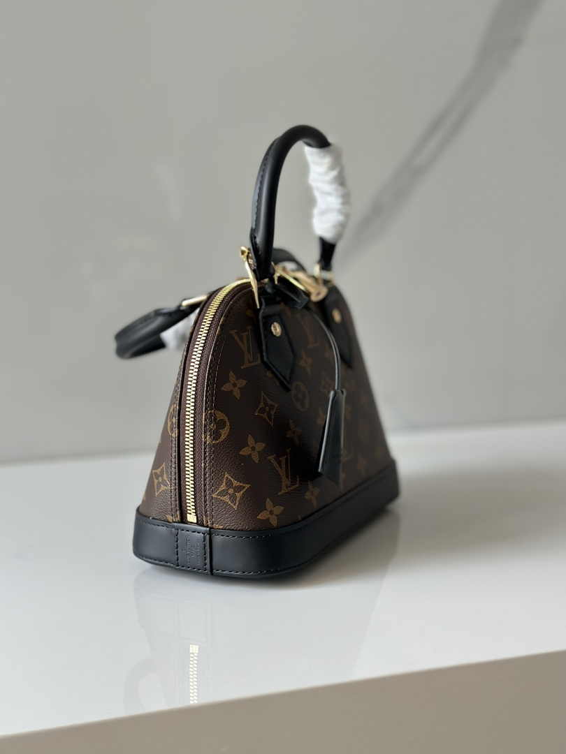 Louis Vuitton Alma BB Mini Top Handle Bag M53152 Monogram Black