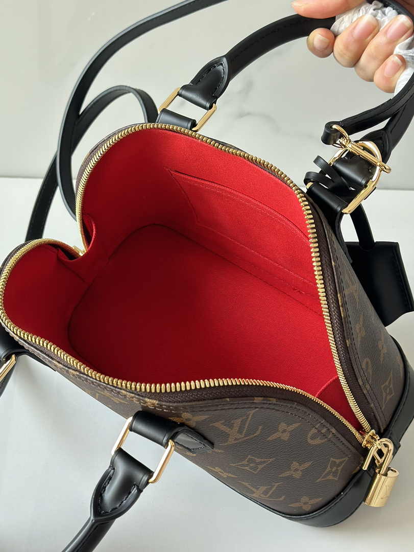 Louis Vuitton Alma BB Mini Top Handle Bag M53152 Monogram Black