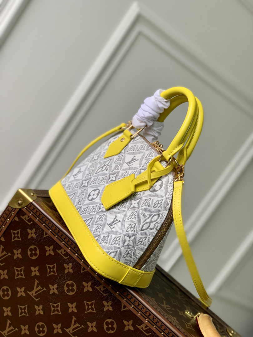 Louis Vuitton Alma BB Mini Top Handle Bag M91606 Yellow Monogram
